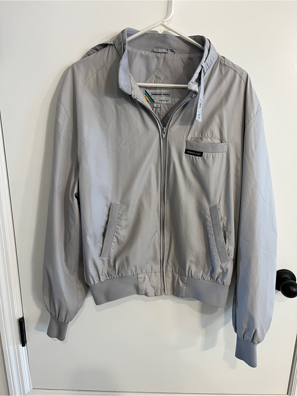 Men’s size 40 members only jacket needs a cleaning